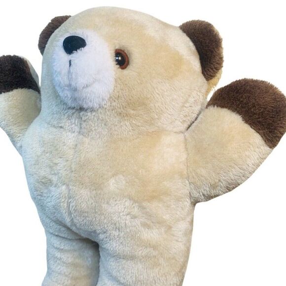 Vintage Muffin Enterprises Plush Chubby Standing Tan Unique Teddy Bear 16” - Picture 3 of 6